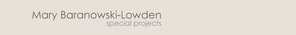 Mary Baranowski-Lowden: Special projects